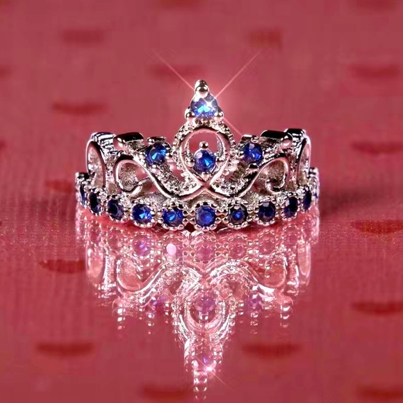 🟡Navy Crown Ring - Picture 1 of 10